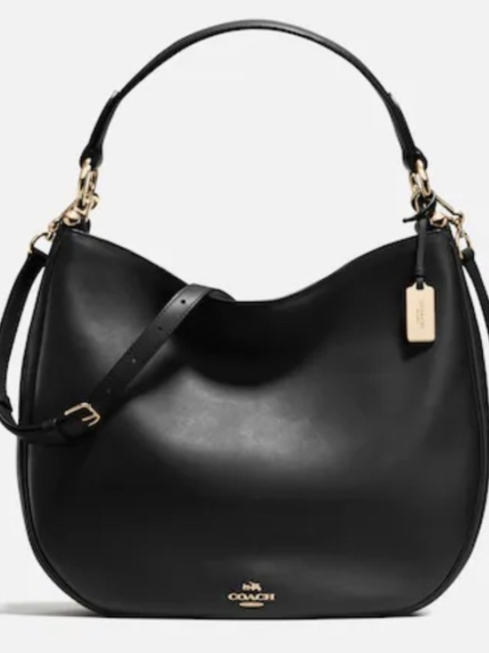 NWT Coach Nomad Hobo In Glovetanned Leather Navy F36026